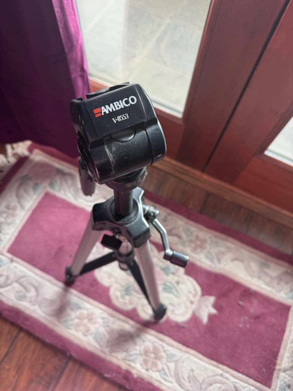 Ambico camera tripod. 
Model: Ambico V-0553. 
Camera Tripod with Pan Head